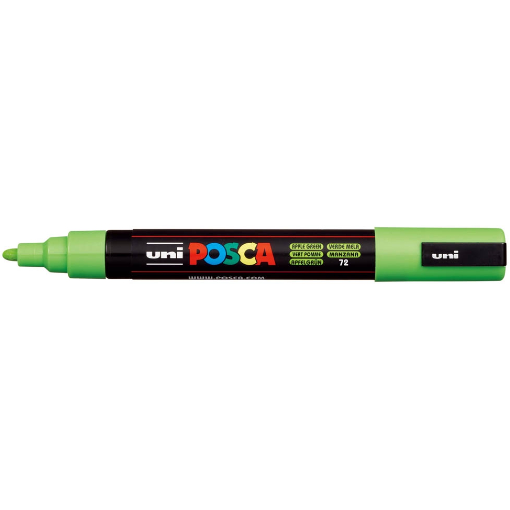 UNI POSCA PC5 VERDE MELA 6PZ MEDIO PENNARELLO: vendita ingrosso con  consegna veloce