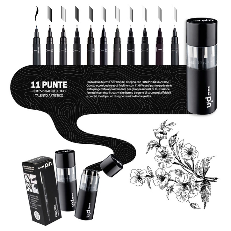 UNIPIN FINELINER 11PZ    DESIGNER BARATTOLO