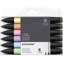 SET 6 PENNARELLI PROMARKER COLORI TENUI ASSORTITI