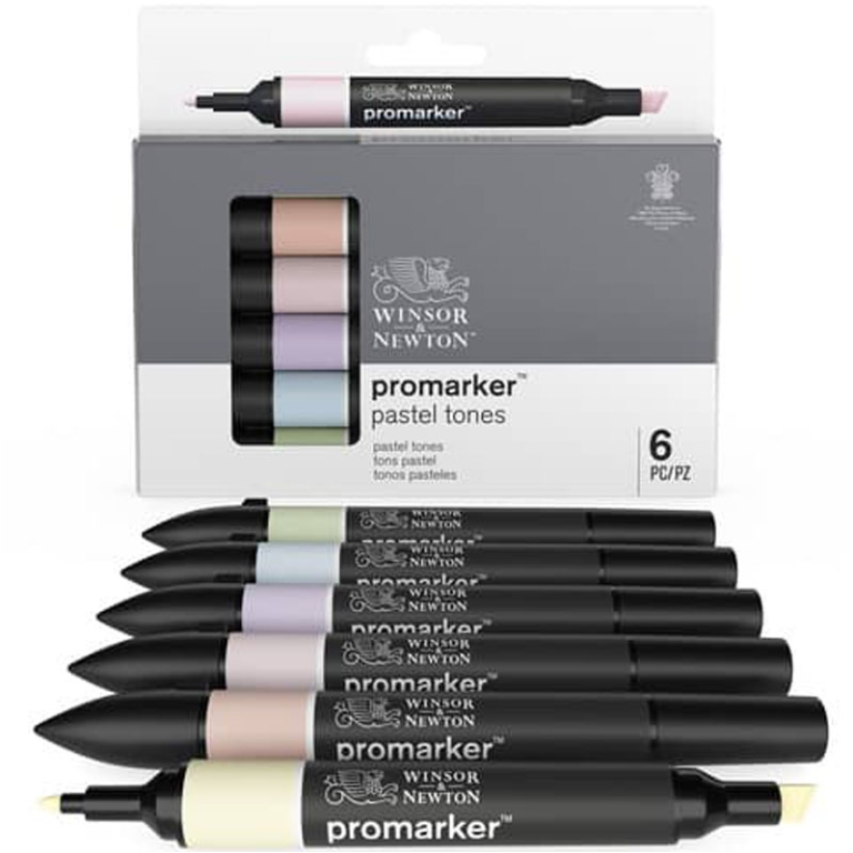 PENNARELLI PROMARKER 6 COLORI PASTELLO