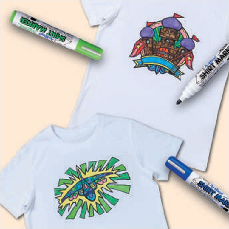 PENNARELLO TESSUTO T-SHIRT AZZURRO 4PZ ARTLINE 3