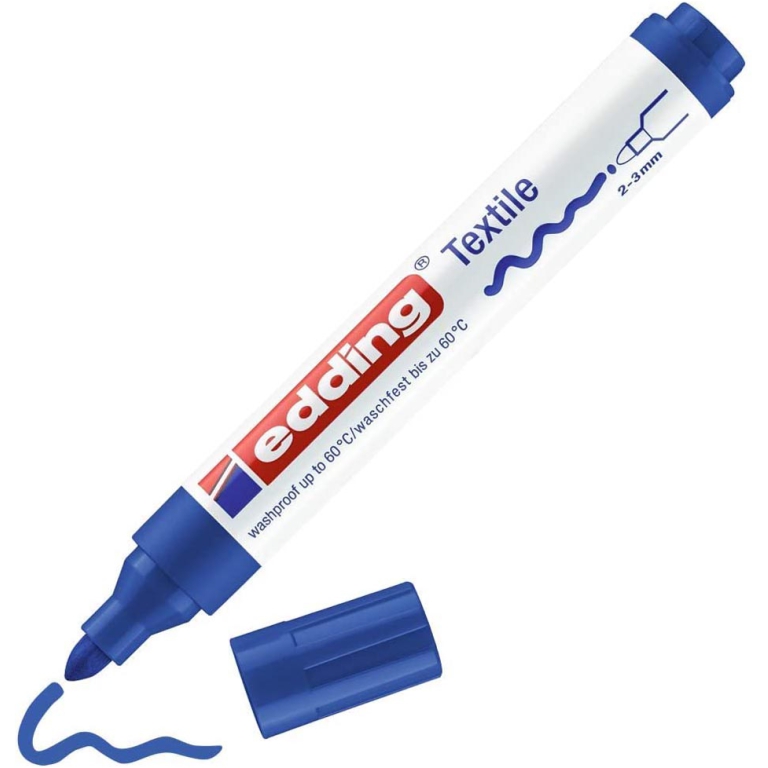 PENNARELLO TESSUTO BLU   10PZ EDDING