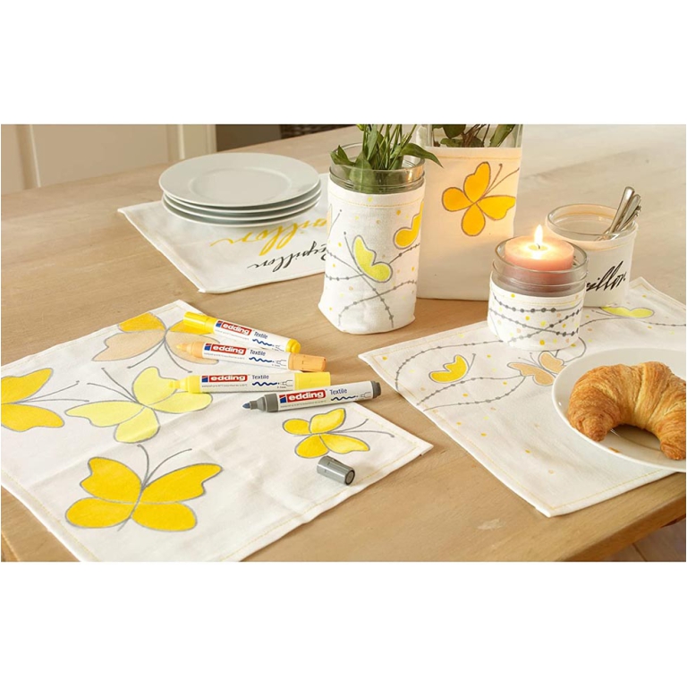 PENNARELLO TESSUTO GIALLO 10PZ EDDING 3