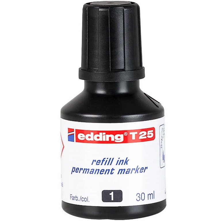 INCHIOSTRO T25 NERO 30ML PERMANENTE EDDING
