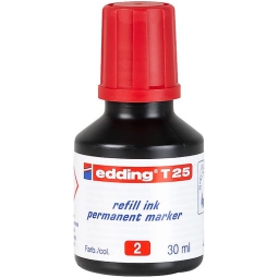 INCHIOSTRO T25 ROSSO 30ML PERMANENTE EDDING