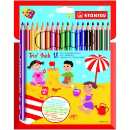 PASTELLI 18 COLORI TRIO MAXI THICK+TEMPER STABILO