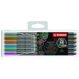 STABILO PEN 68 METALLIC 6 COLORI BLISTER