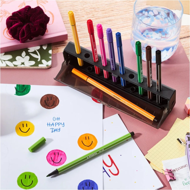 STABILO PEN 68 10 COLORI CLICK SET 3