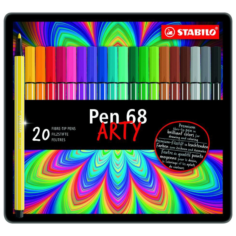 STABILO PEN 68 ARTY 20 COLORI SCATOLA METALLO