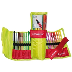 STABILO PEN 68 25 COLORI ROTOLO TESSUTO