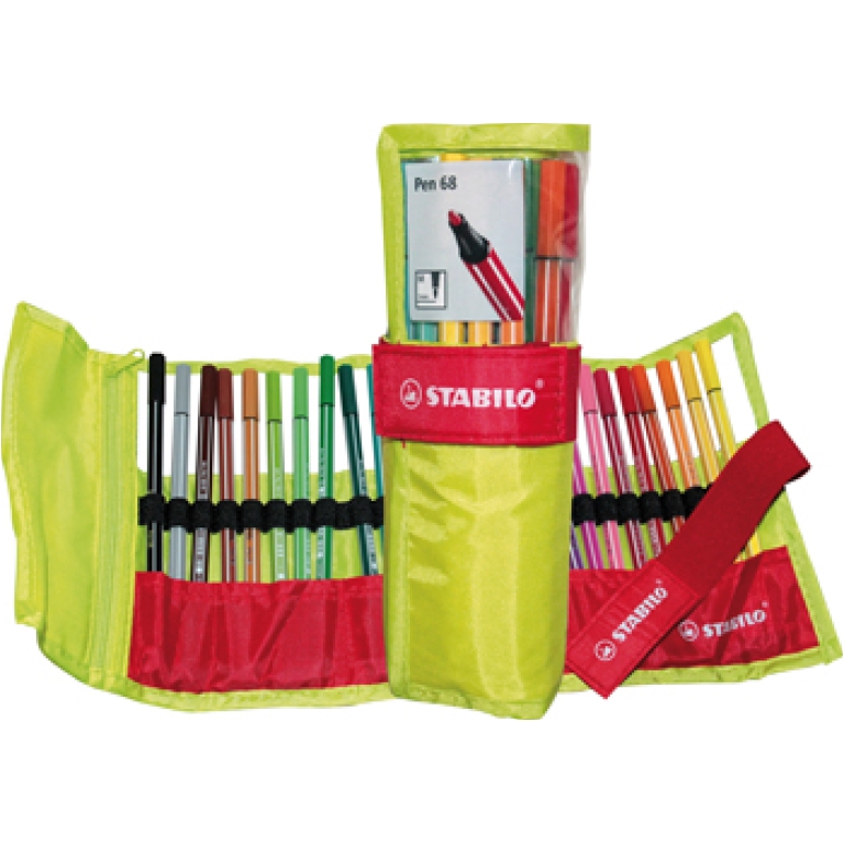 STABILO PEN 68 25 COLORI ROTOLO TESSUTO 2