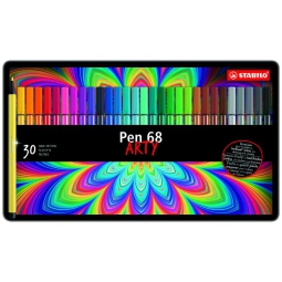 STABILO PEN 68 ARTY 30 COLORI SCATOLA METALLO