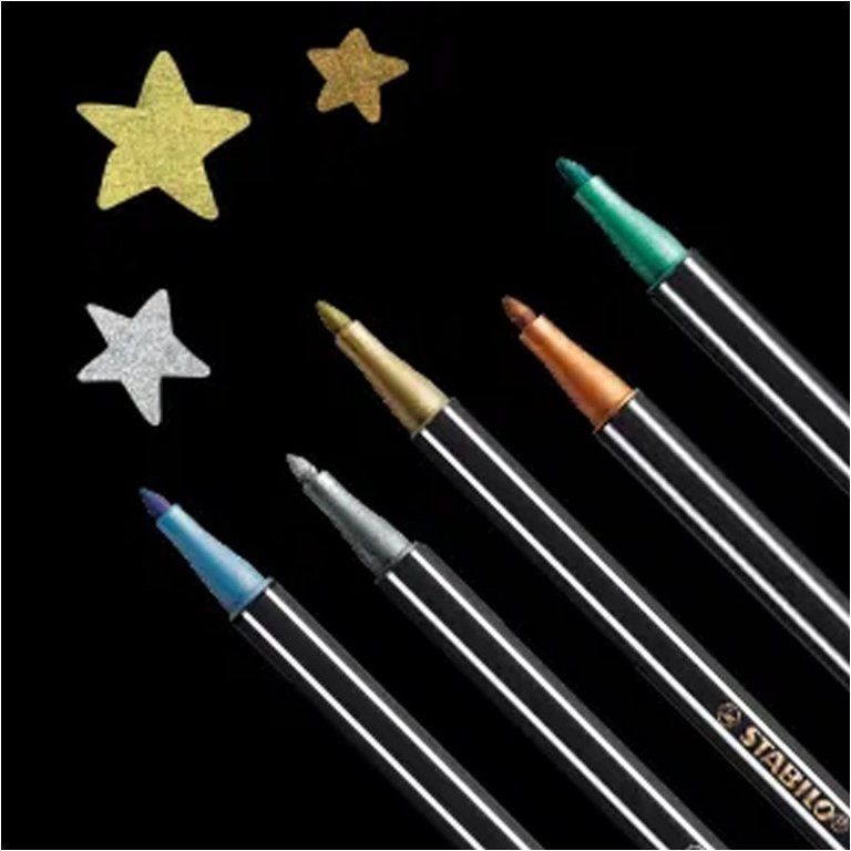 STABILO PEN 68 METALLIC 8 COLORI METALLO 5
