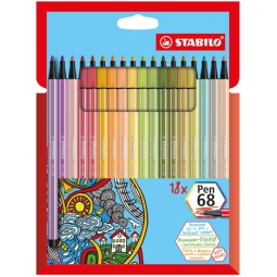 STABILO PEN 68 18 COLORI PASTELLO