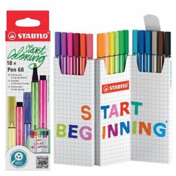 STABILO PEN 68 18 COLORI ZIG ZAG CARTONE