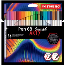 STABILO 68 BRUSH 24 COLORI ARTY LINE SCATOLA METALLO