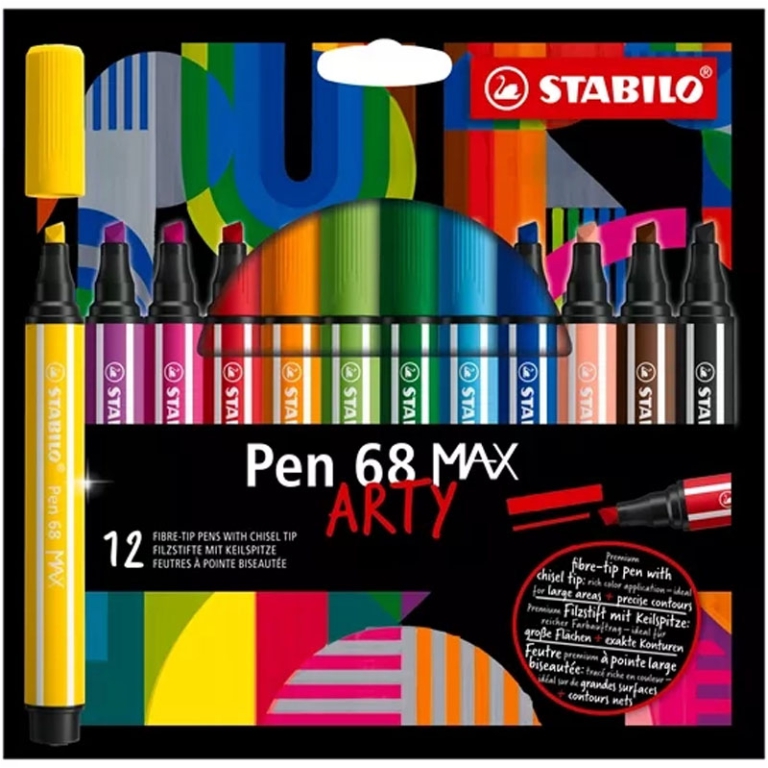 STABILO PEN 68 MAX ARTY 12 COLORI CARTONE