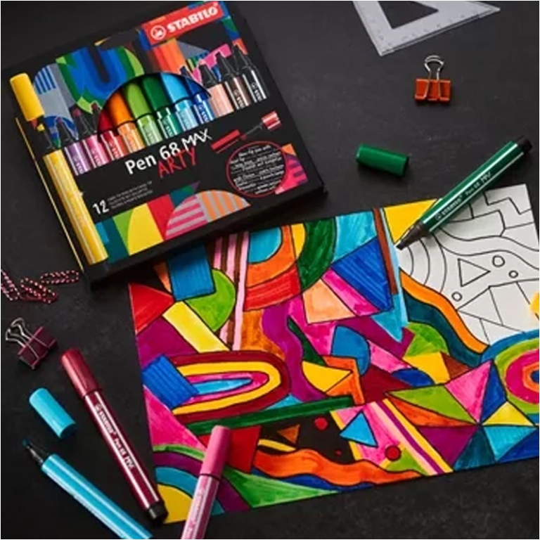 STABILO PEN 68 MAX ARTY 12 COLORI CARTONE 3