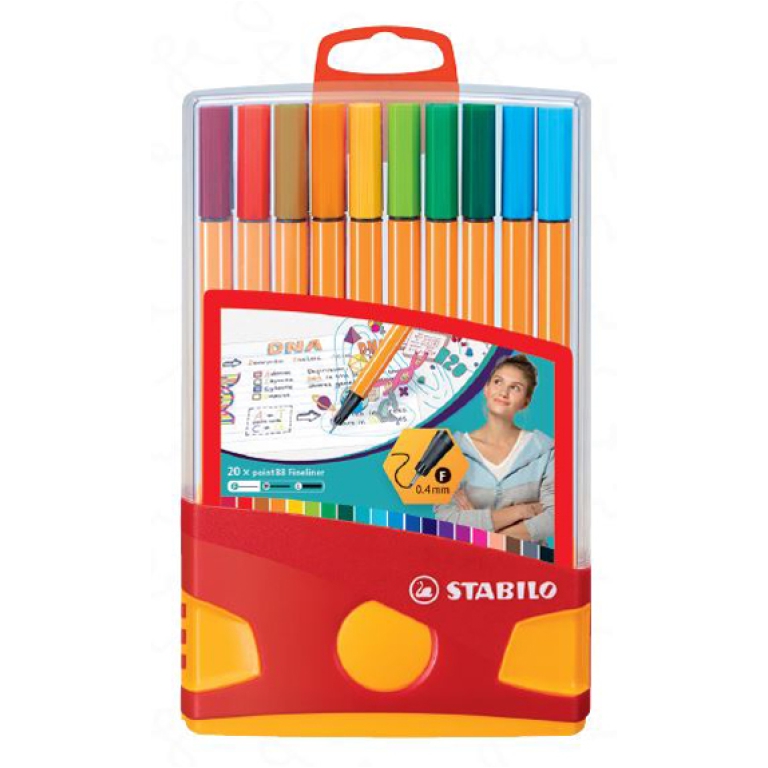 STABILO 88 20COL SCATOLA PLASTICA PENNARELLI FINE