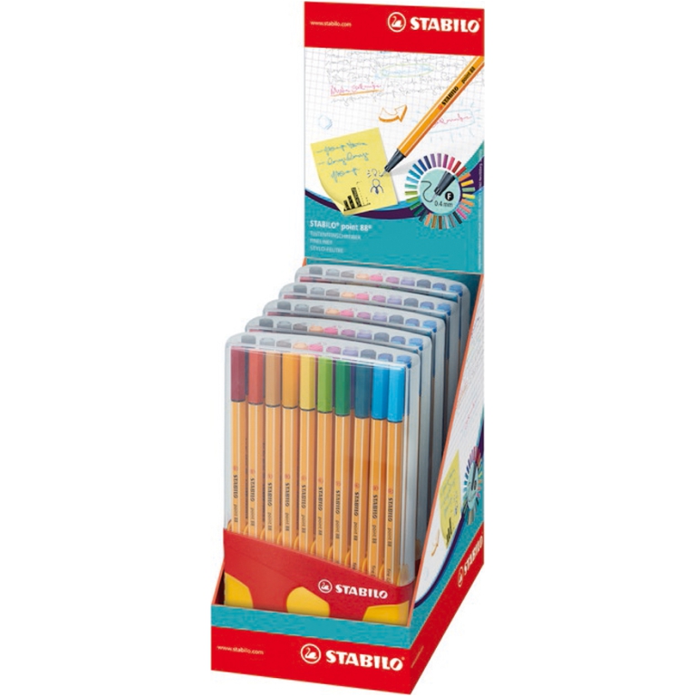 STABILO 88 20COL SCATOLA PLASTICA PENNARELLI FINE 2