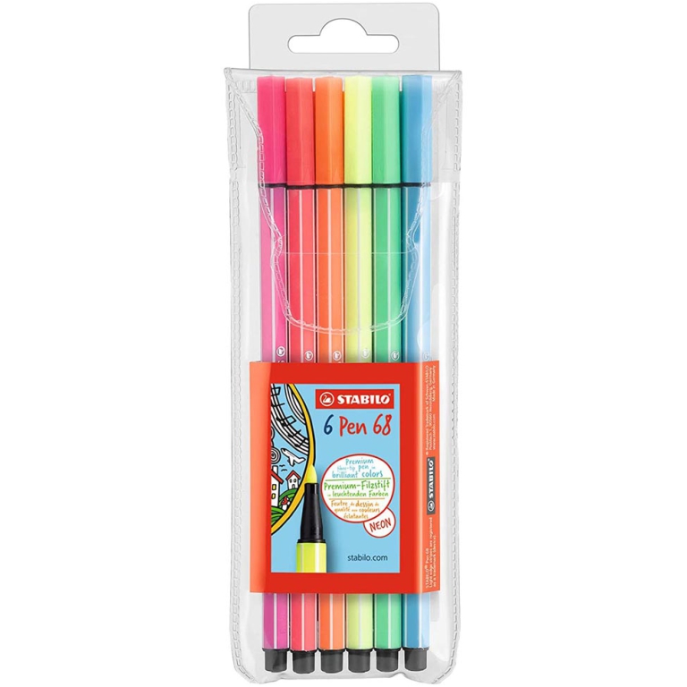 STABILO PEN 68 NEON 6 COLORI