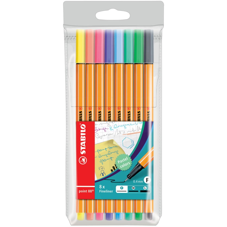 STABILO POINT 88 8 COLORI PASTELLO BLISTER