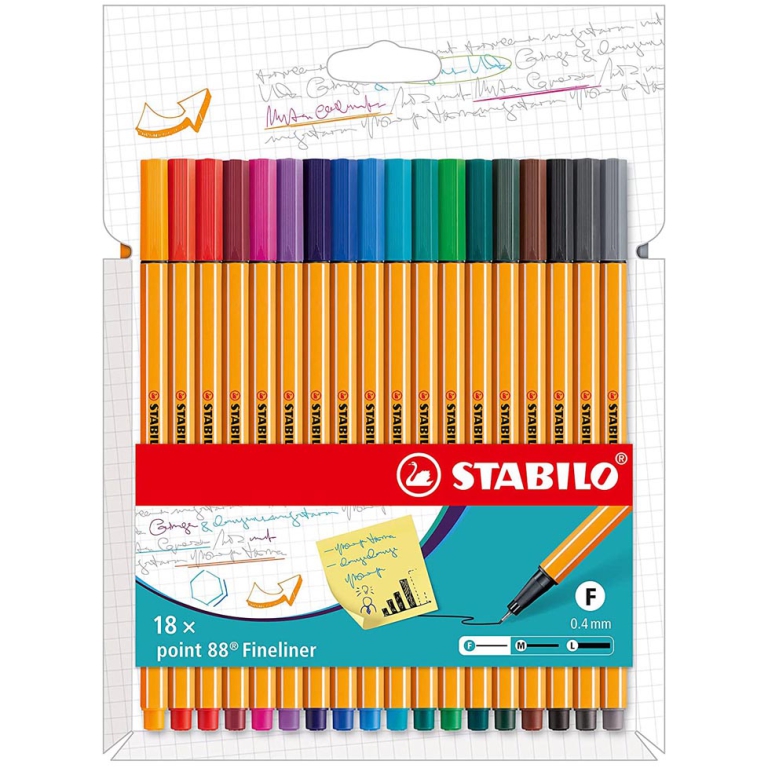 STABILO POINT 88 18 COLORI BUSTA