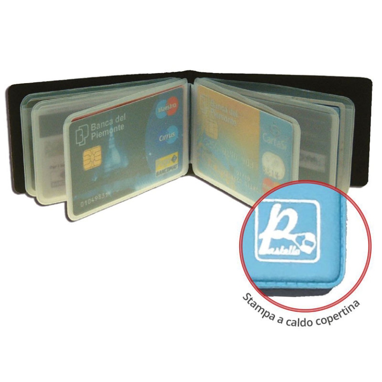 PORTACARD PVC GOMMATO 12 POSTI PASTELLO 12PZ 1029P 2