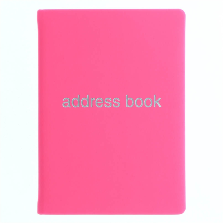 RUBRICA LETTS 10X15      DAZZLE CONTACT ROSA