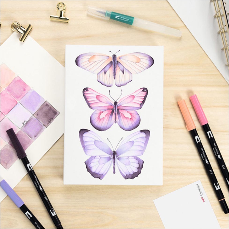 SET TOMBOW COLORAZIONE A5 BUTTERFLIES 3