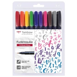 MARKER FUDENOSUKE 10PZ   PUNTA DURA COL.ASSORTITI