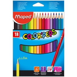 PASTELLI 18 COLORI       TRIANGOLARI MAPED