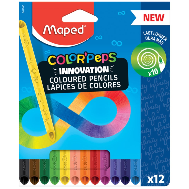 PASTELLI 12 COLORI MAPED     INFINITY SOLO MINA 3