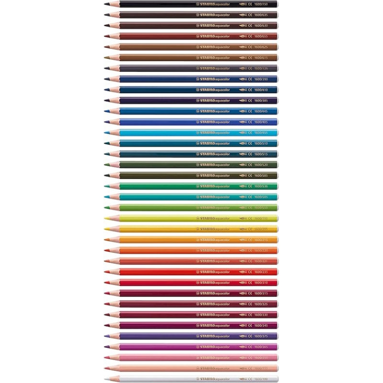 PASTELLI AQUACOLOR 36 COLORI SCATOLA LEGNO STABILO 2