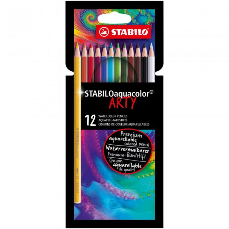 PASTELLI AQUACOLOR ARTY 12 COLORI CARTONE STABILO