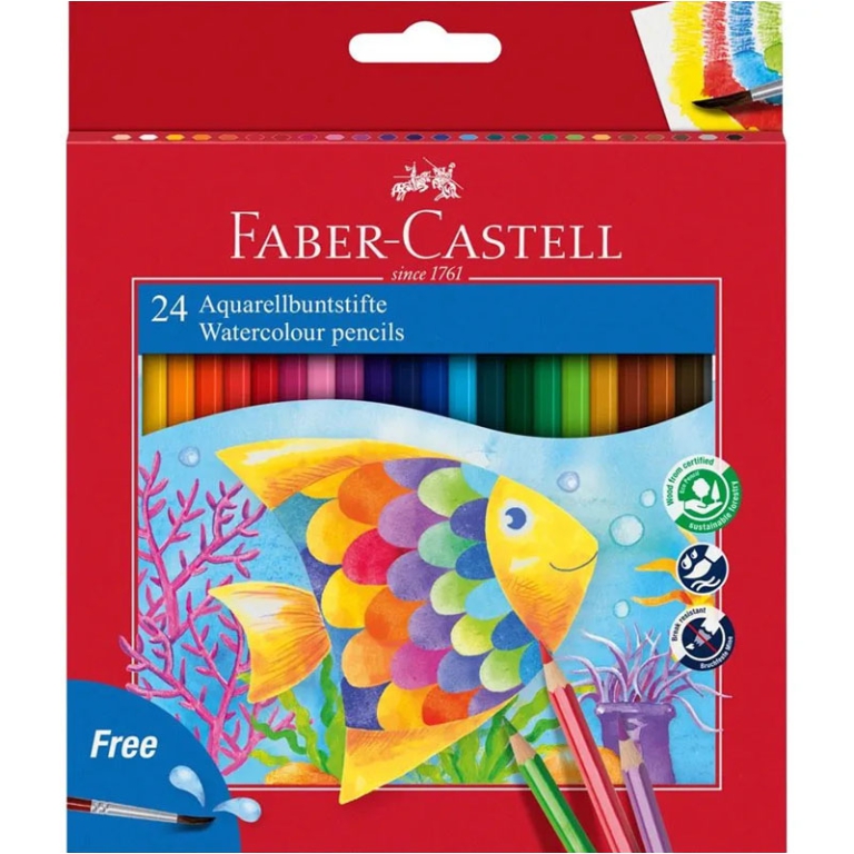 PASTELLI 24 COLORI       ACQUERELLABILI FABER