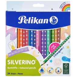 PASTELLI SILVERINO 24 COLORI TRIANGOLARI 3MM