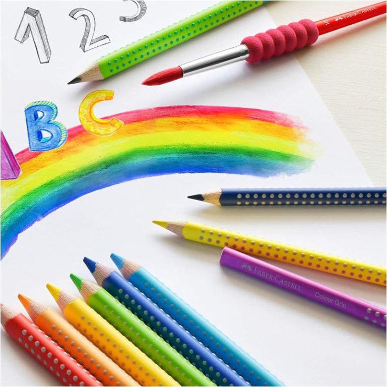 PASTELLI 24 COLORI COLOURGRIP ACQUERELLABILI FABER 3