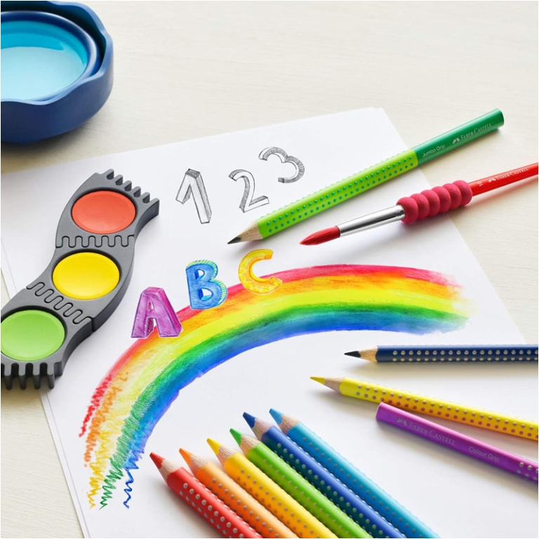 PASTELLI 12 COLORI COLOURGRIP ACQUERELLABILI FABER 3