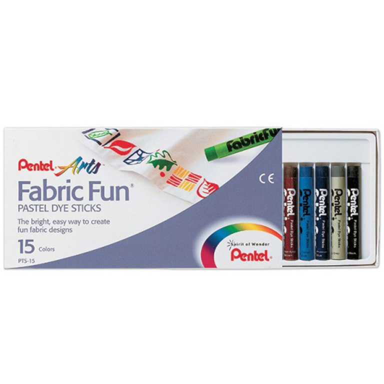 PASTELLI PER TESSUTI 15 COLORI FABRIC FUN PENTEL