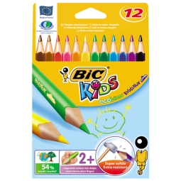 PASTELLI CERA TRIANGOLARI 12 COLORI PLASTIDECOR