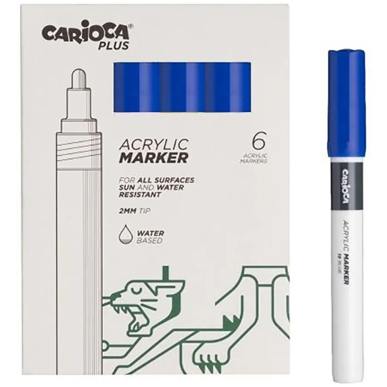 MARCATORI ACRILICI 6PZ   BLU CARIOCA PLUS