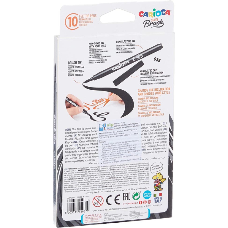 SUPER BRUSH 10 COLORI PENNARELLI CARIOCA 2