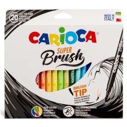 SUPER BRUSH 20 COLORI PENNARELLI CARIOCA