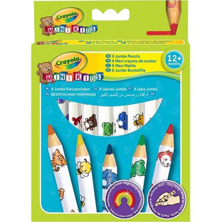 PASTELLI 8 COLORI MAXI   MATITONI MINIKIDS CRAYOLA