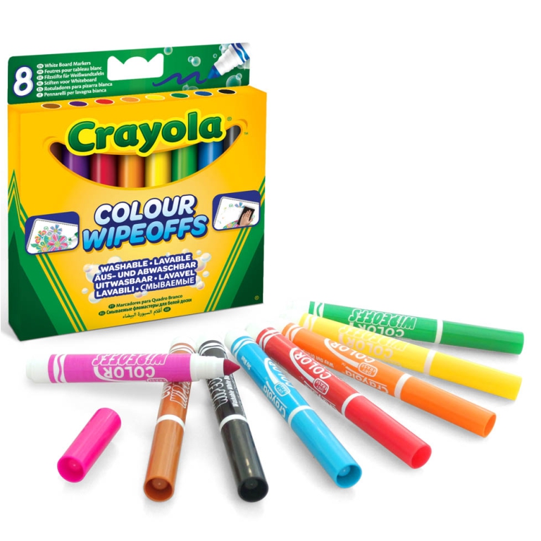 PENNARELLI PER LAVAGNA LAVABILI 8 COLORI CRAYOLA
