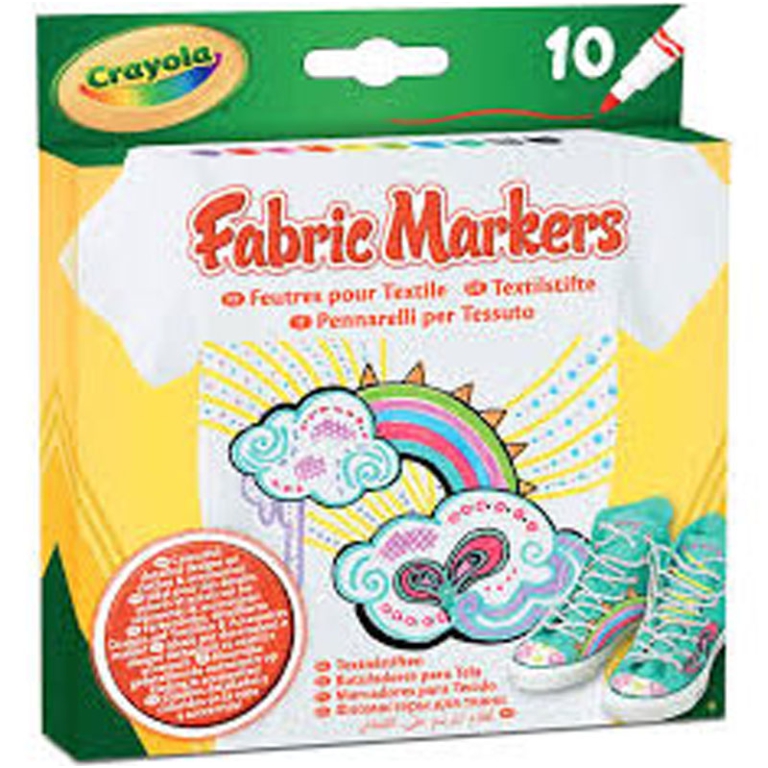 PENNARELLI TESSUTO FABRIC MARKER 10 COLORI CRAYOLA 3
