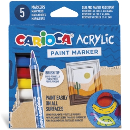 PENNARELLI ACRILICI 5 COLORI CARIOCA