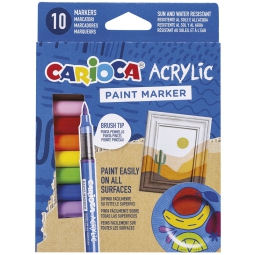 PENNARELLI ACRILICI 10 COLORI CARIOCA