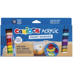 PENNARELLI ACRILICI 18 COLORI CARIOCA